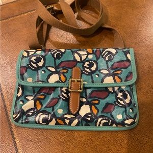 Authentic Vintage Fossil Keyper Mini Rose Crossbody